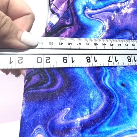 Victorious Soft Velvety Purple Marbled Tracksuit Zip up Top sz M - Picture 9 of 10